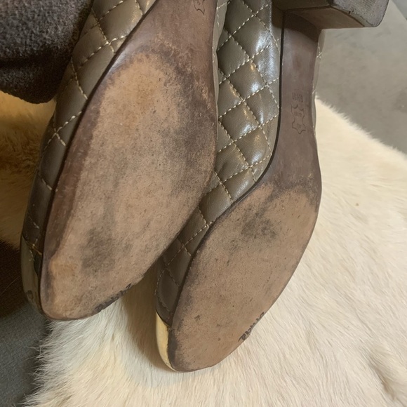 Tory Burch Kaitlin Quilted Pump cream sz 9.5 - Picture 7 of 8